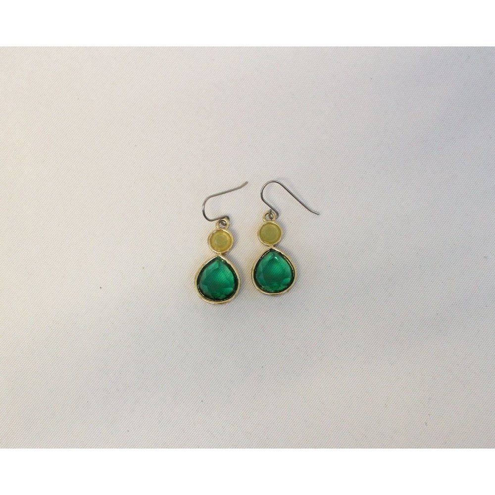 Vintage Silver Tone Drop Earrings